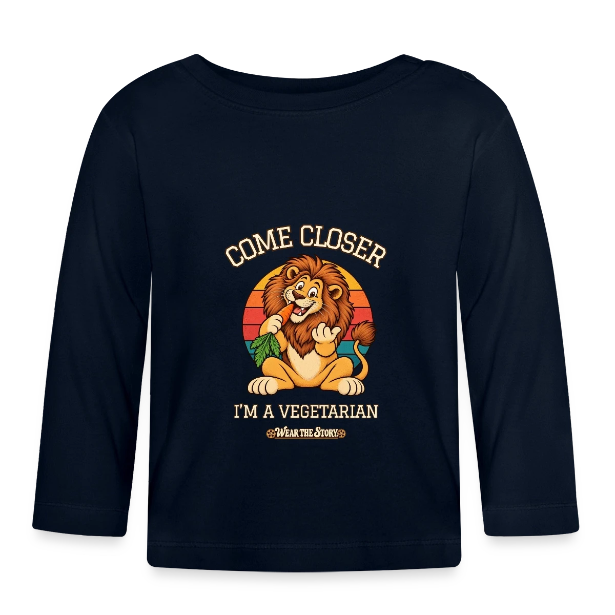 Baby Organic Long Sleeve featuring Come Closer, I'm a Vegetarian