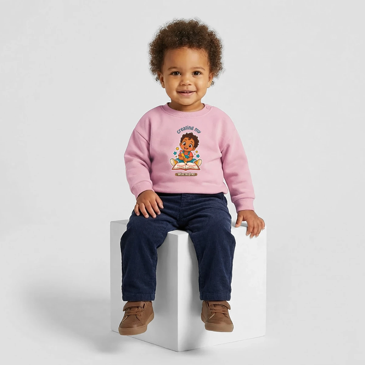 Baby Organic Sweatshirt featuring Creating My Bright Future