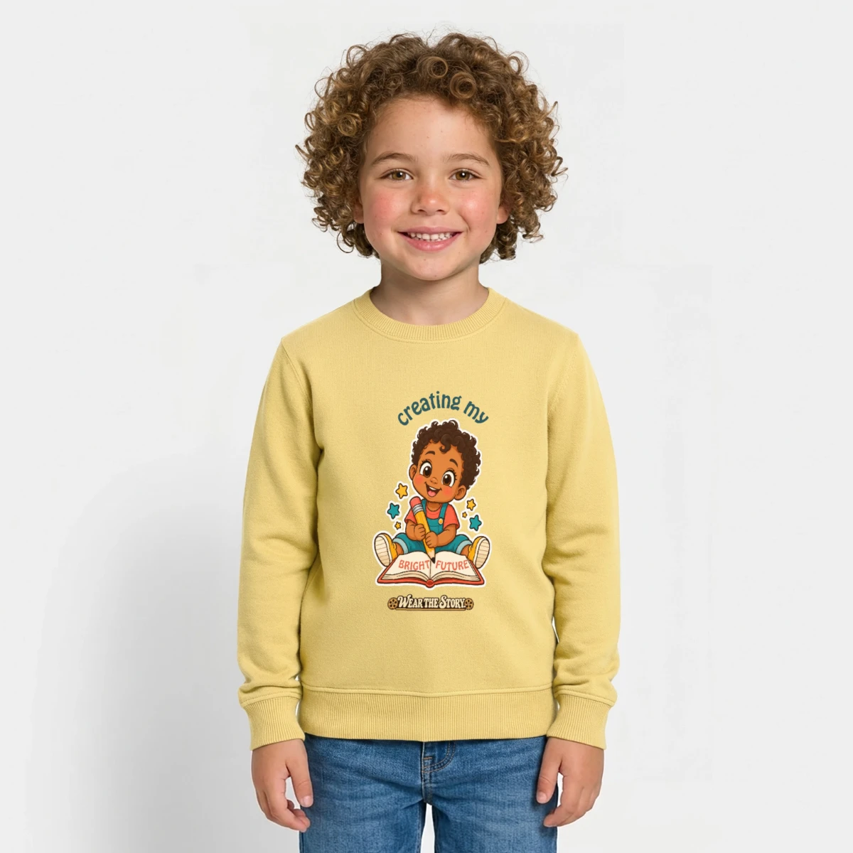 Kids' Organic Sweatshirt featuring Creating My Bright Future