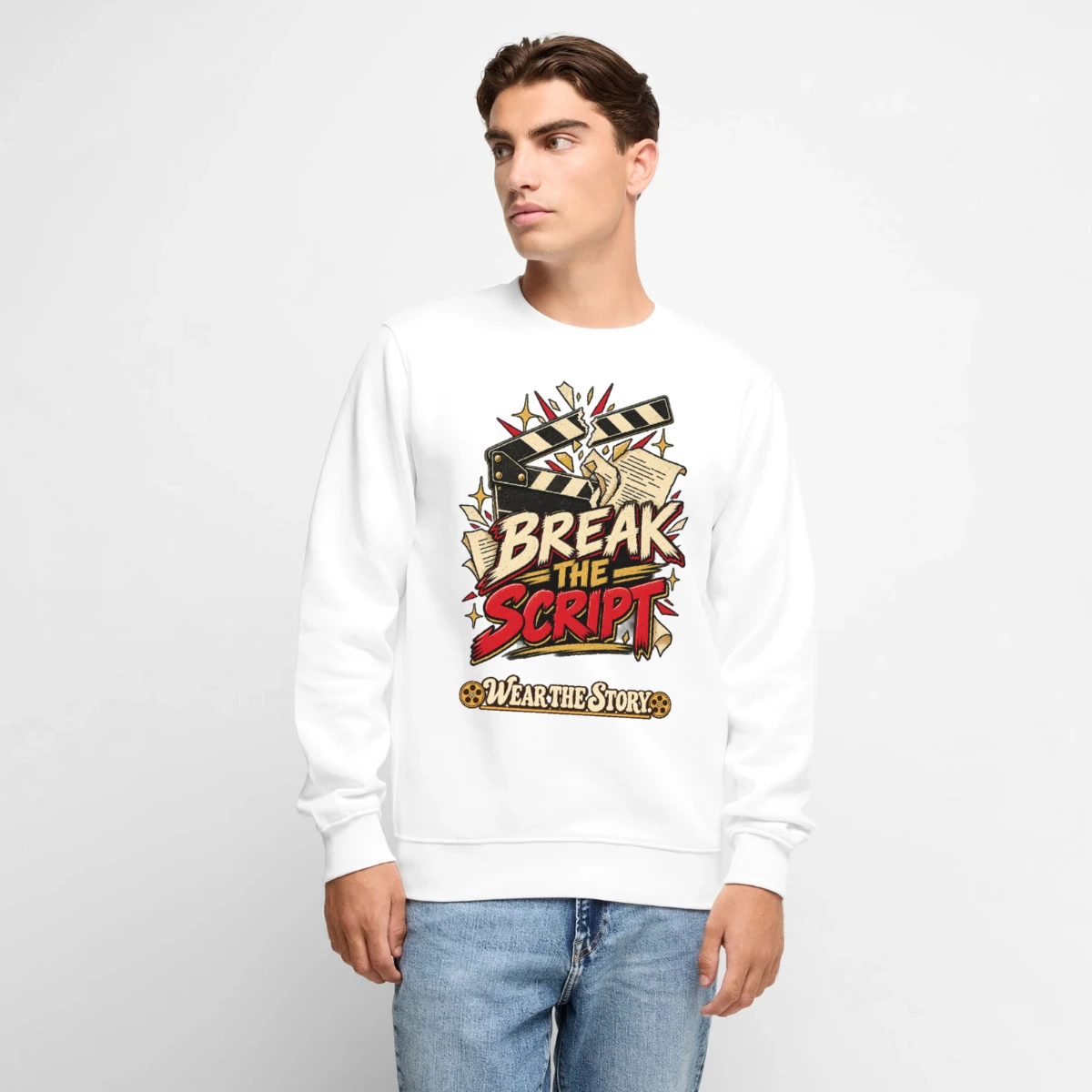 Men's Premium Organic Sweatshirt featuring Break the Script