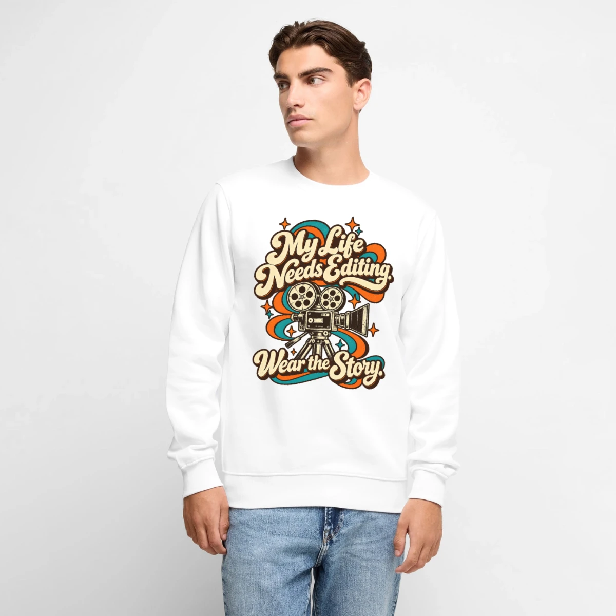 Men's Premium Organic Sweatshirt featuring My Life Needs Editing