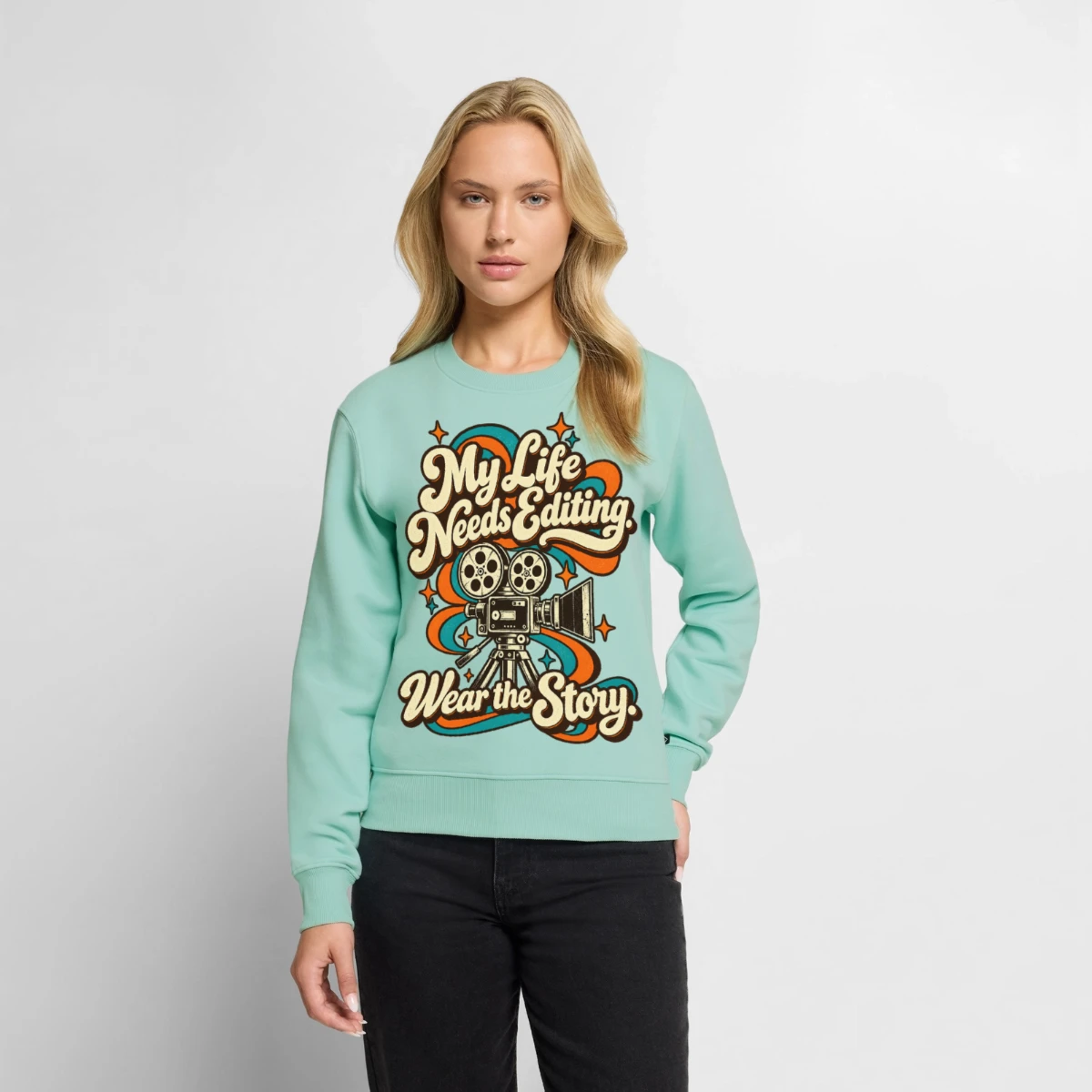 Women's Premium Organic Sweatshirt featuring My Life Needs Editing