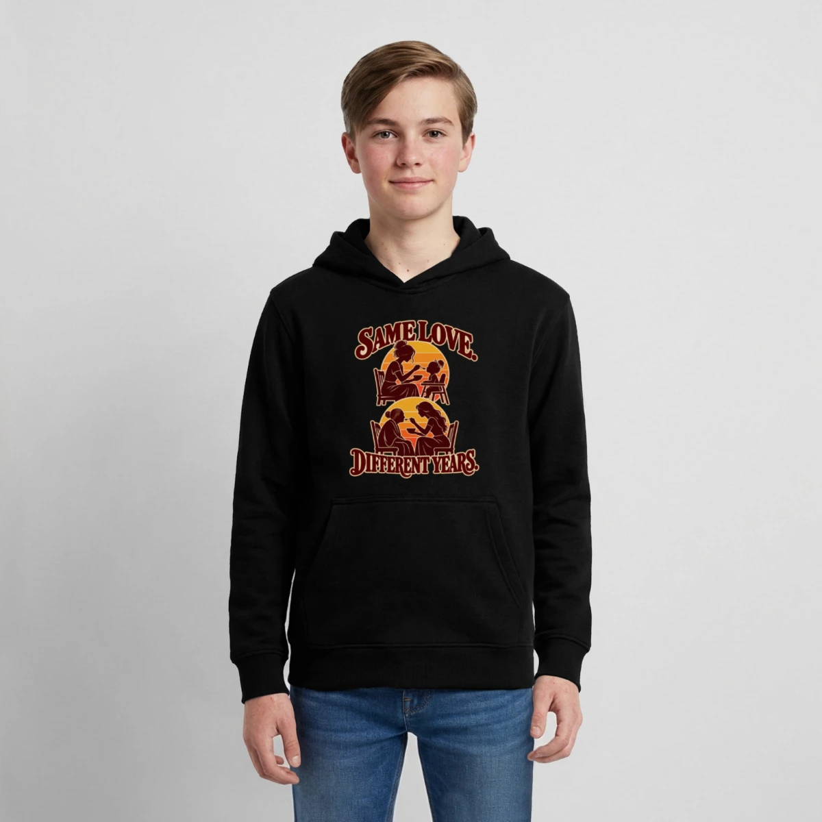 Teenager Organic Hoodie Mini Cruiser by Stanley/Stella featuring Same Love. Different Years.