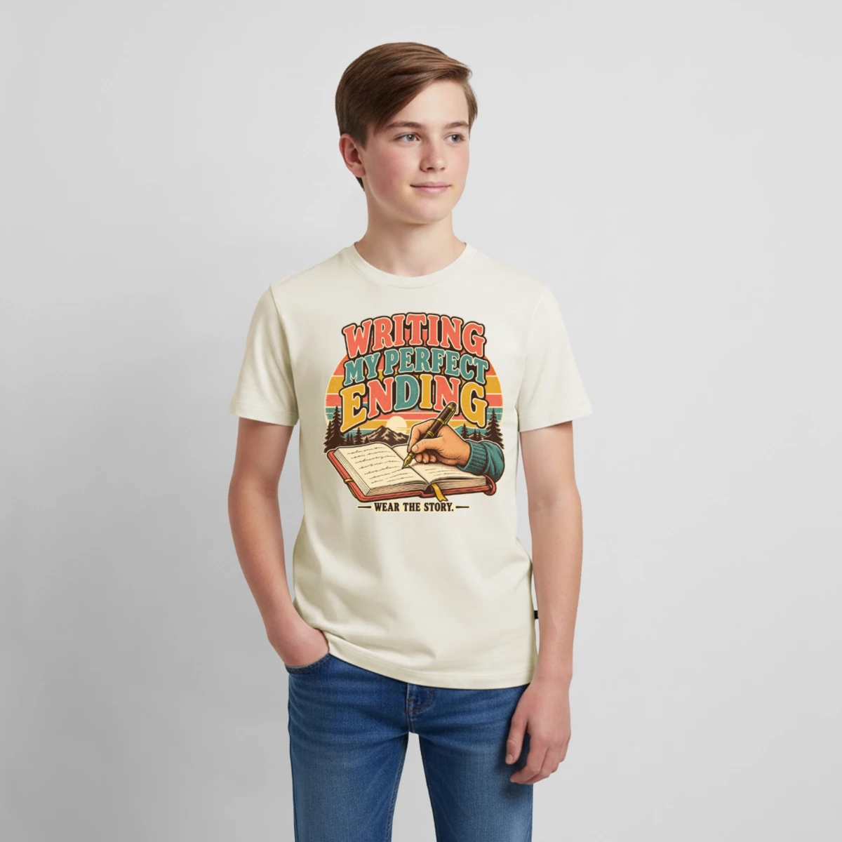 Teenager Premium Organic T-Shirt featuring Writing My Perfect Ending