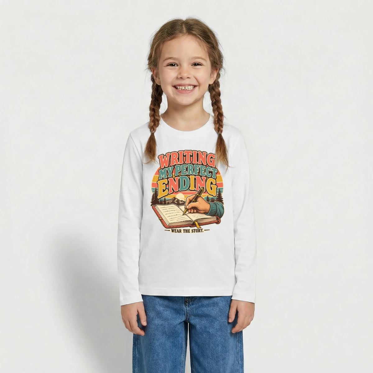 Teenager Premium Organic Long Sleeve featuring Writing My Perfect Ending