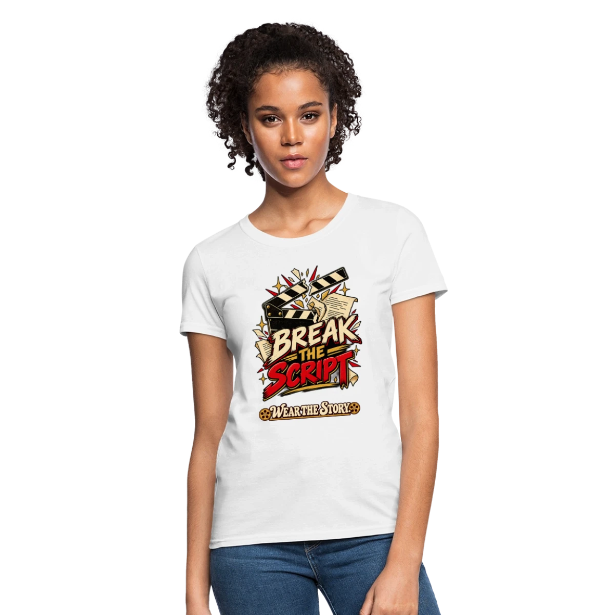 Women's T-Shirt featuring Break the Script